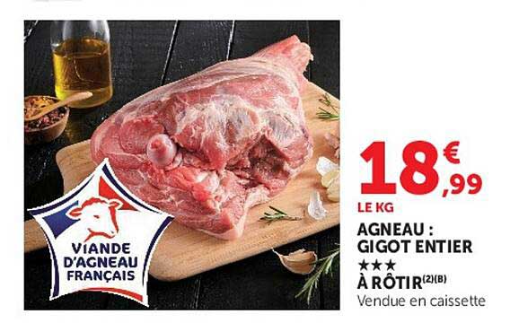 AGNEAU : GIGOT ENTIER À RÔTIR