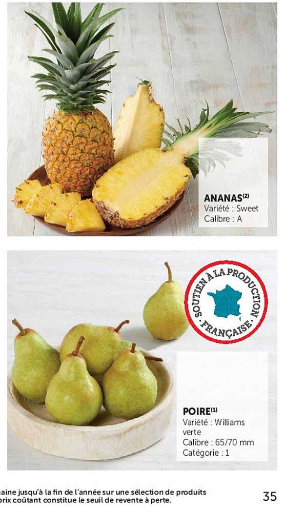 ANANAS(2) Variété : Sweet Calibre : A