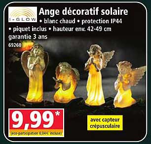 Ange décoratif solaire