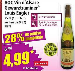AOC Vin d'Alsace Gewurztraminer** Louis Engler