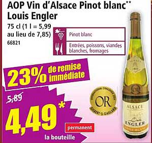 AOP Vin d'Alsace Pinot blanc** Louis Engler