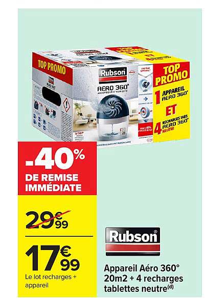 Appareil Aéro 360° 20m2 + 4 recharges tablettes neutre