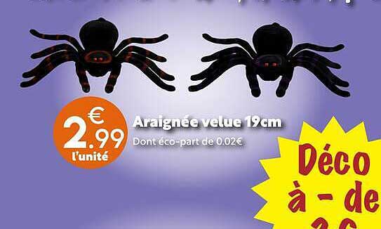 Araignée velue 19cm