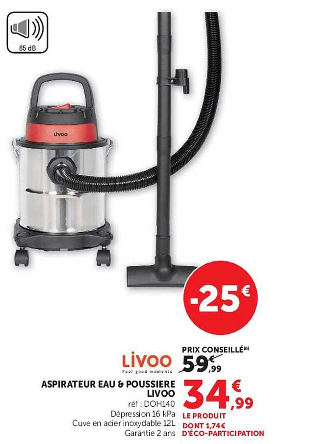 ASPIRATEUR EAU & POUSSIERE LIVOO
