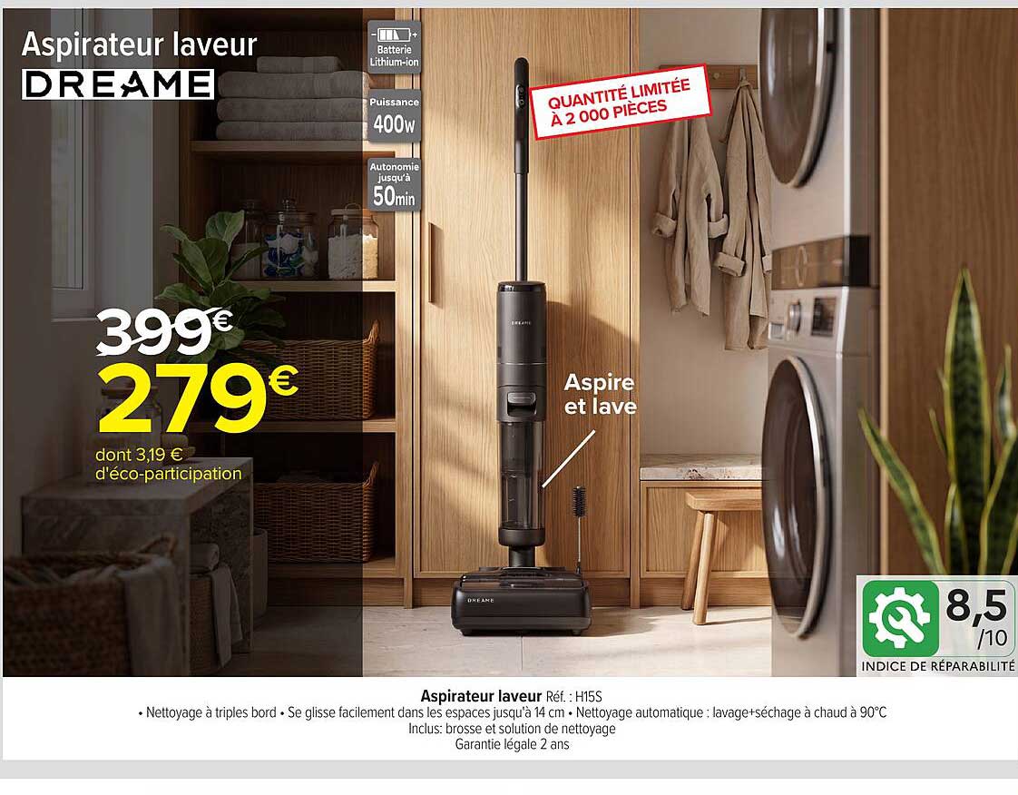 Aspirateur laveur DREAME