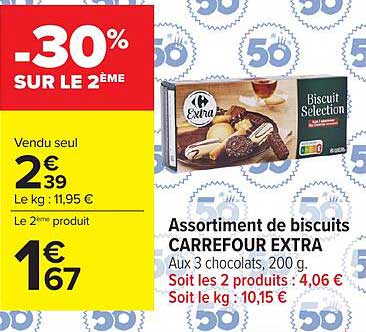Assortiment de biscuits CARREFOUR EXTRA