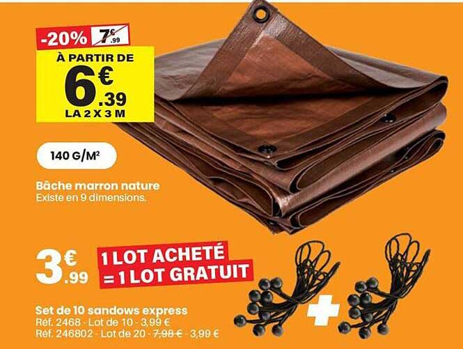 Bâche marron nature