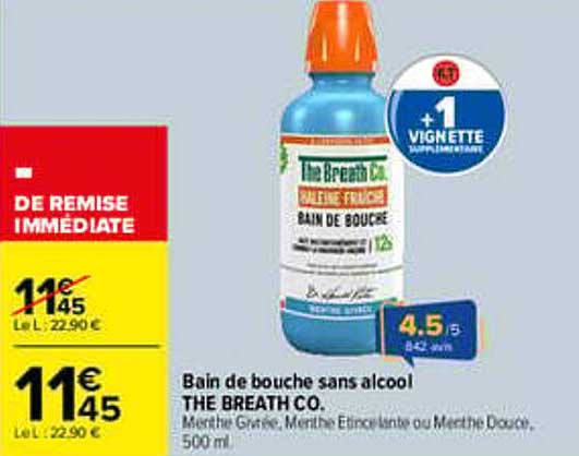Bain de bouche sans alcool THE BREATH CO.