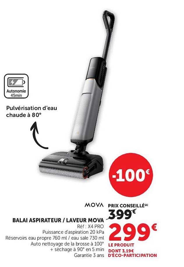 BALAI ASPIRATEUR / LAVEUR MOVA
