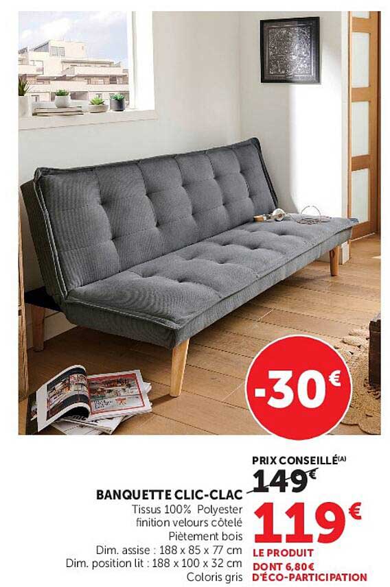 BANQUETTE CLIC-CLAC
