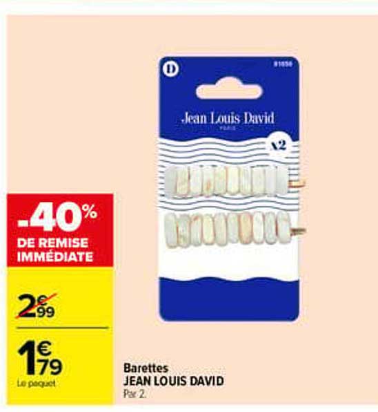 Barettes JEAN LOUIS DAVID Par 2