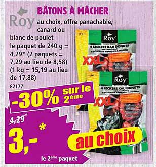 BÂTONS À MÂCHER