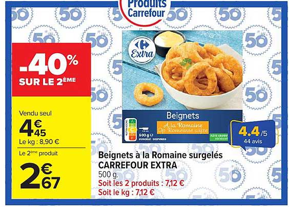 Beignets à la Romaine surgelés CARREFOUR EXTRA