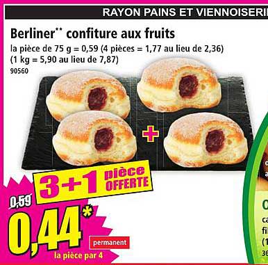 Berliner** confiture aux fruits