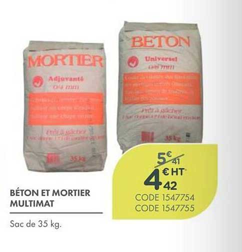 BÉTON ET MORTIER MULTIMAT