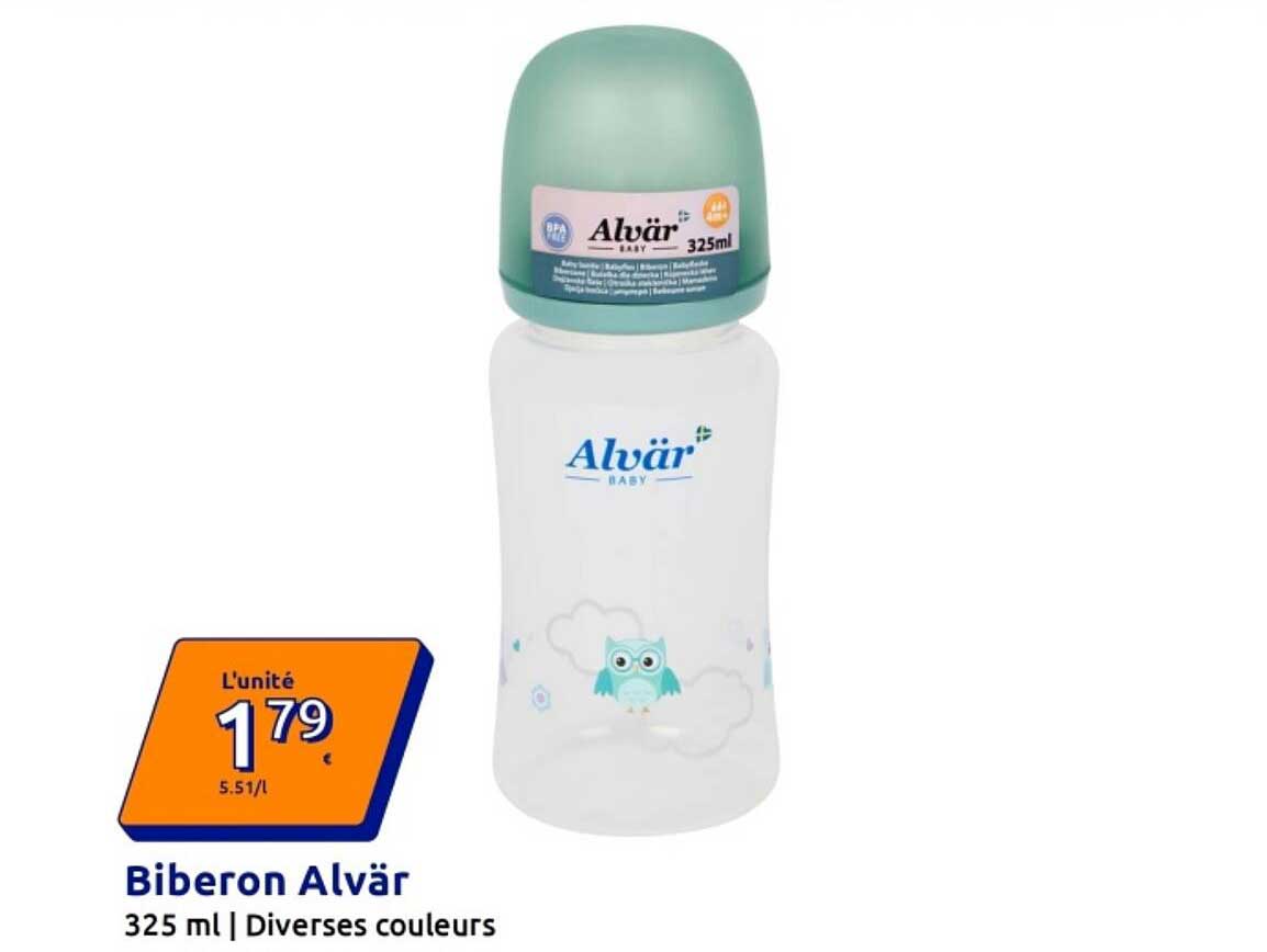 Biberon Alvër 325 ml | Diverses couleurs