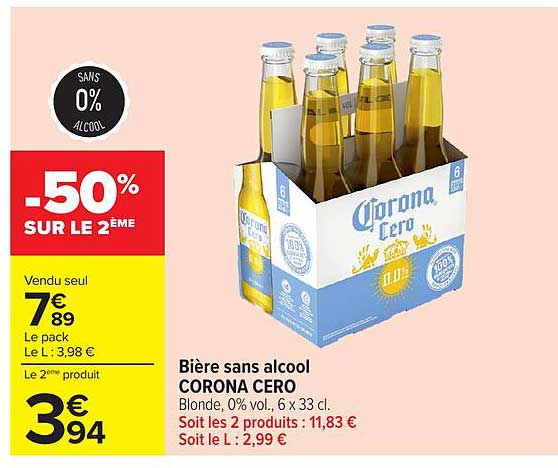 Bière sans alcool CORONA CERO