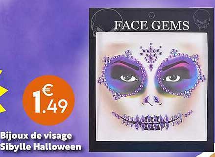Bijoux de visage Sibylle Halloween