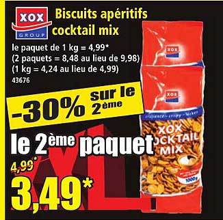 Biscuits apéritifs cocktail mix