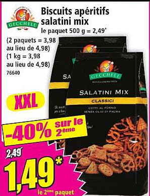 Biscuits apéritifs salatini mix