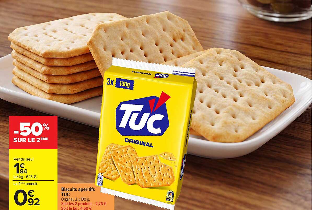 Biscuits apéritifs TUC Original, 3 x 100 g