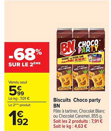 Biscuits Choco party BN