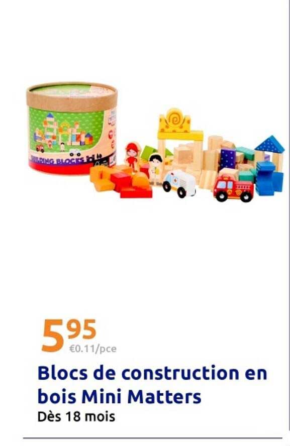 Blocs de construction en bois Mini Matters