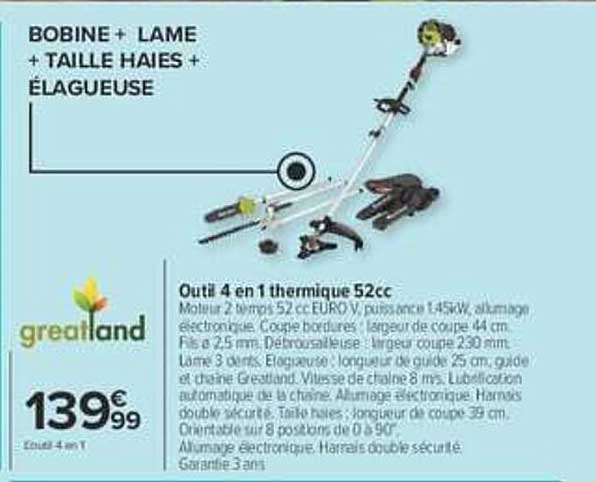 BOBINE + LAME + TAILLE HAIES + ÉLAGUEUSE