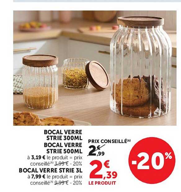 BOCAL VERRE STRIE 300ML BOCAL VERRE STRIE 500ML