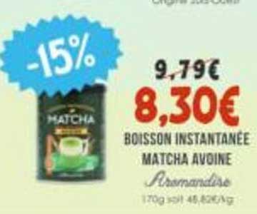 Boisson instantanée Matcha Avoine