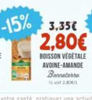 BOISSON VÉGÉTALE AVOINE-AMANDE