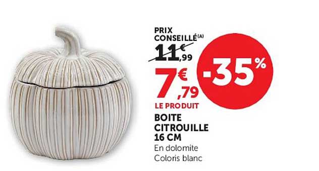 BOITE CITROUILLE 16 CM