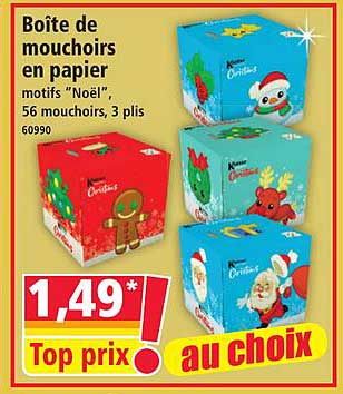 Boîte de mouchoirs en papier motifs “Noël”