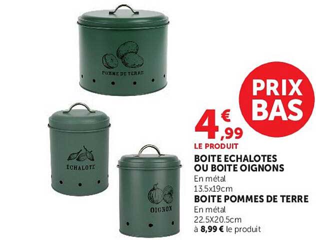 BOITE ECHALOTES OU BOITE OIGNONS