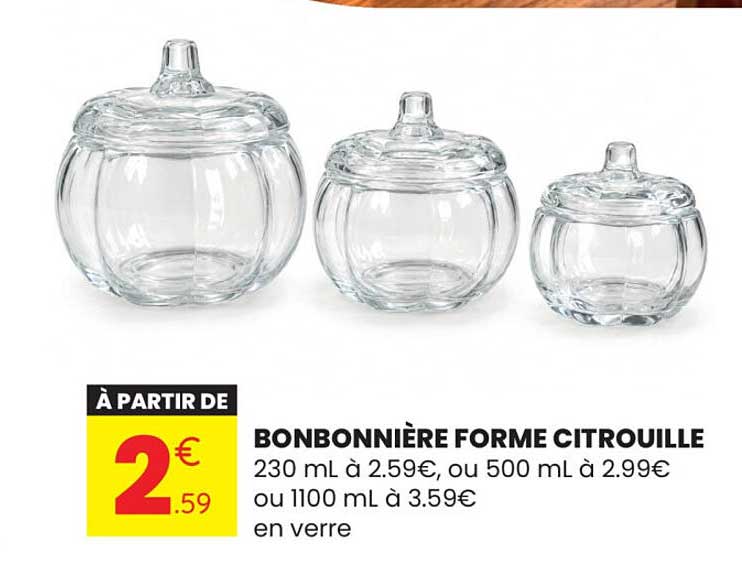 BONBONNIÈRE FORME CITROUILLE