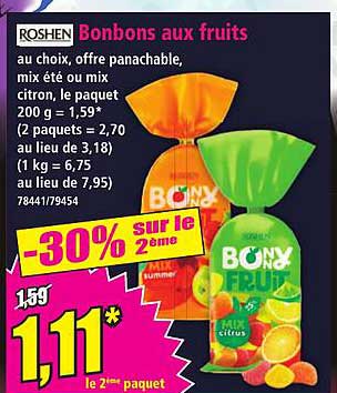 Bonbons aux fruits
