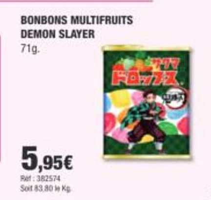 BONBONS MULTIFRUITS DEMON SLAYER 71g.