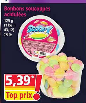 Bonbons soucoupes acidulées