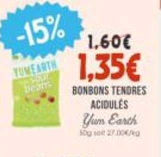 BONBONS TENDRES ACIDULÉS Yum Earth