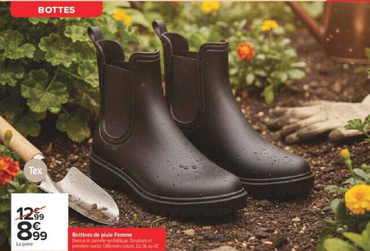 Bottines de pluie Femme