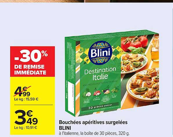 Bouchées apéritives surgelées BLINI