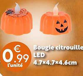 Bougie citrouille LED 4.7×4.7×4.6cm