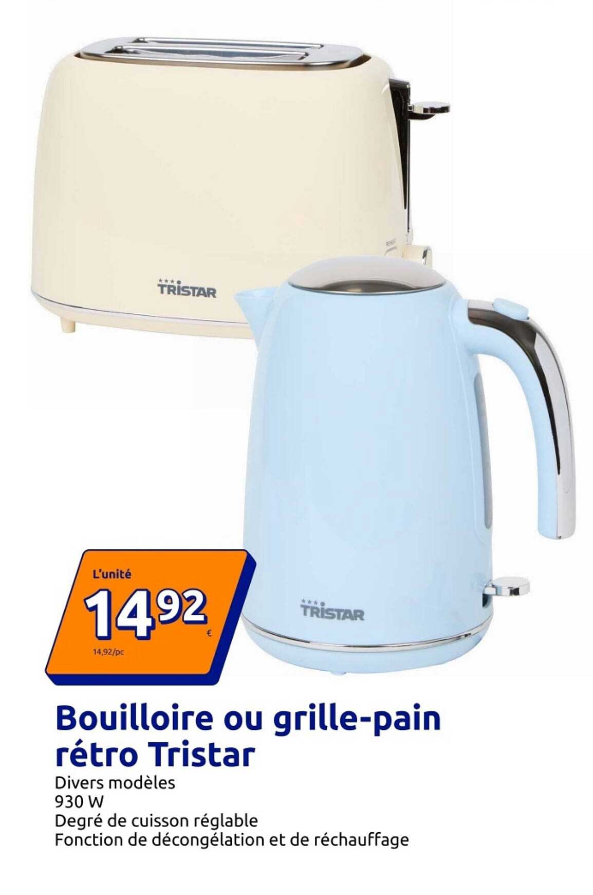 Bouilloire ou grille-pain rétro Tristar