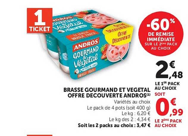 BRASSE GOURMAND ET VEGETAL OFFRE DECOUVERTE ANDROS