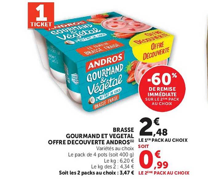 BRASSE GOURMAND ET VEGETAL OFFRE DECOUVERTE ANDROS