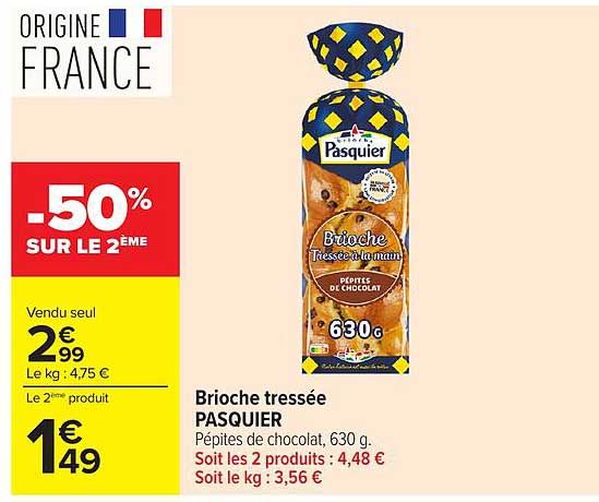 Brioche tressée PASQUIER