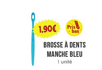 BROSSE À DENTS MANCHE BLEU