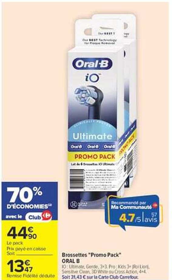 Brossettes "Promo Pack" ORAL B