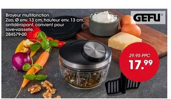 Broyeur multifonction Zizo, Ø env. 13 cm, hauteur env. 13 cm, antidérapant, convient pour lave-vaisselle, 284579-00