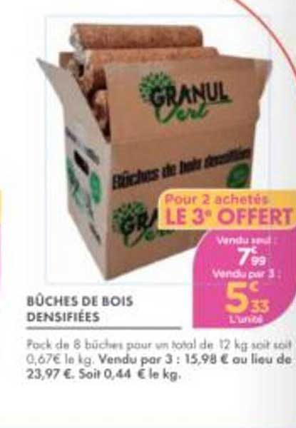 BÛCHES DE BOIS DENSIFIÉES